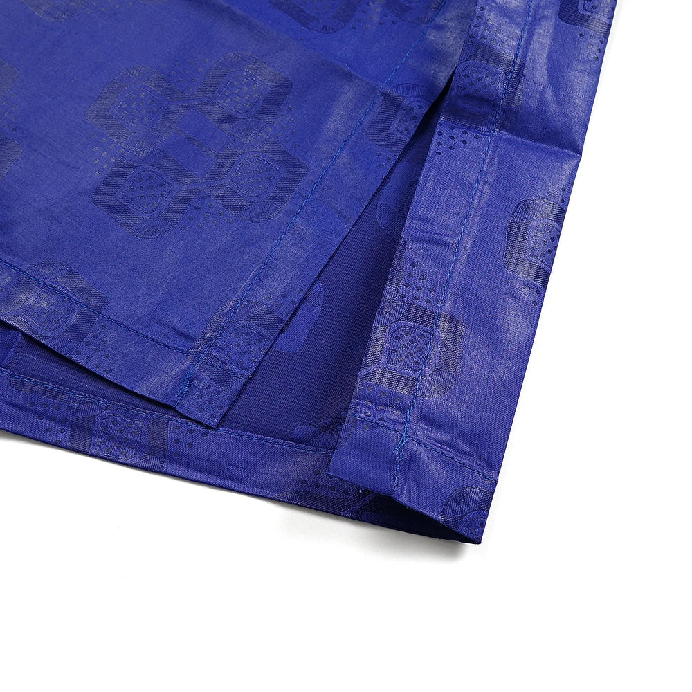 H&D African Clothing Traditional 3PCS African Outfit For Man Blue Bazin Riche Agbada Embroidered Wedding Party Robe Plus Size