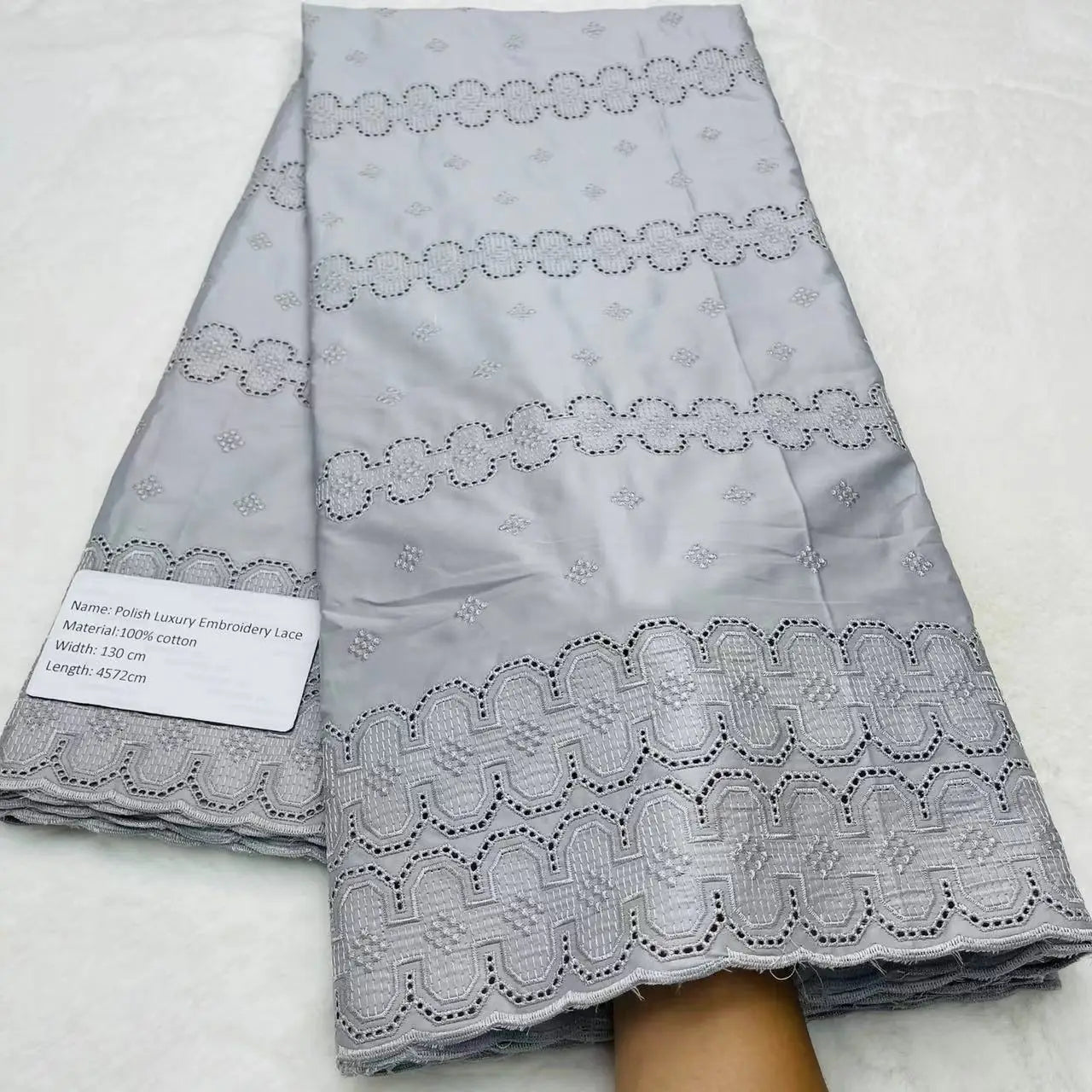 5 Yards High-end African Momen/Men Lace Fabric Tribute Silk Lace Swiss 100% Cotton Lace In Switzerland Fabric For Dress TV1219-3