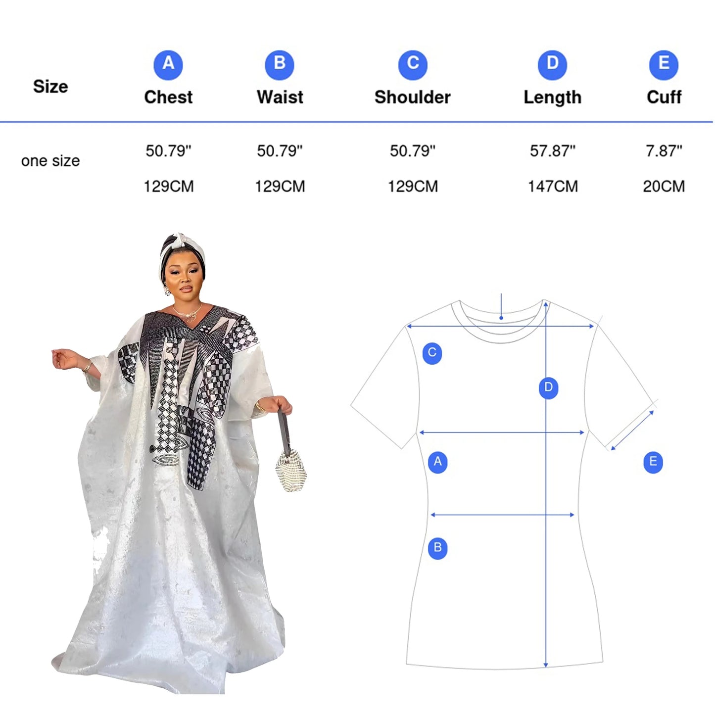 African Dress For Woman Plus Size Dress Bazin Riche Embroidery With Embroidery Floor Long Dress With Scarf