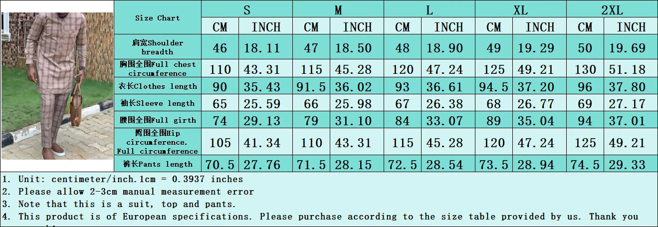 New Two-pieces Men's Dashiki Long Sleeve Top Pant Sets African Traditional Clothes Men's Luxury Kaftan Outfits Elegant Men Suits