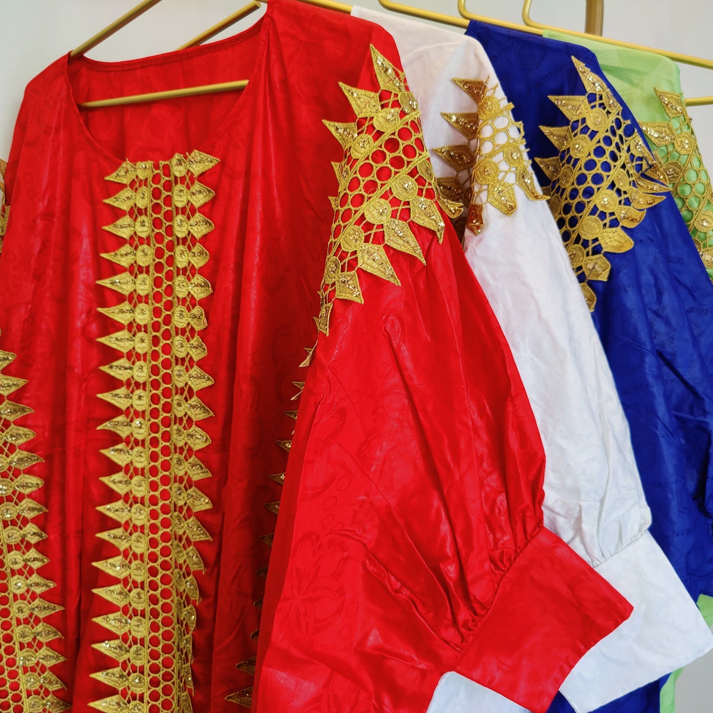 African Red Boubou Bazin Riche Wedding Bride Dress 2024 Latest Nigerian Mali Mix Size Dashiki With Gold Dust Embroidery Gown