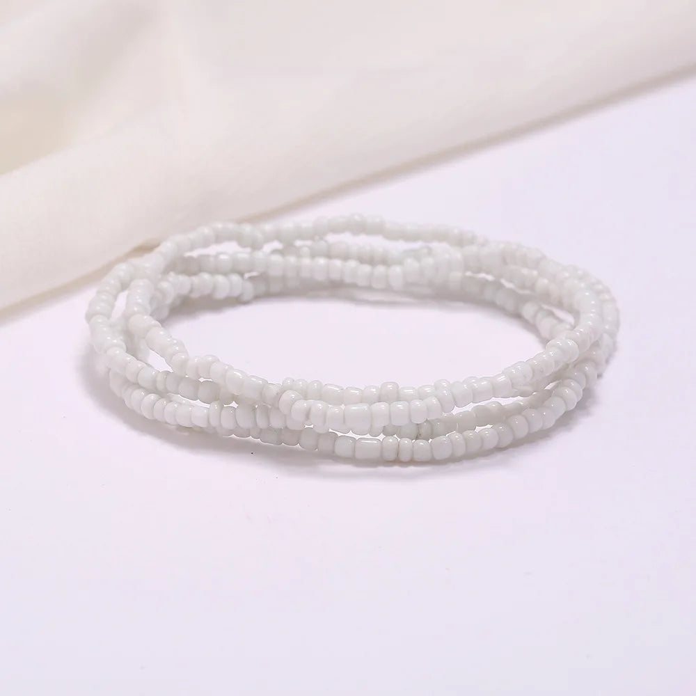 Waist Beads for Weight Loss Stretchy African Waist Beads for Women Belly Beads Chain Plus Size with String and Charms