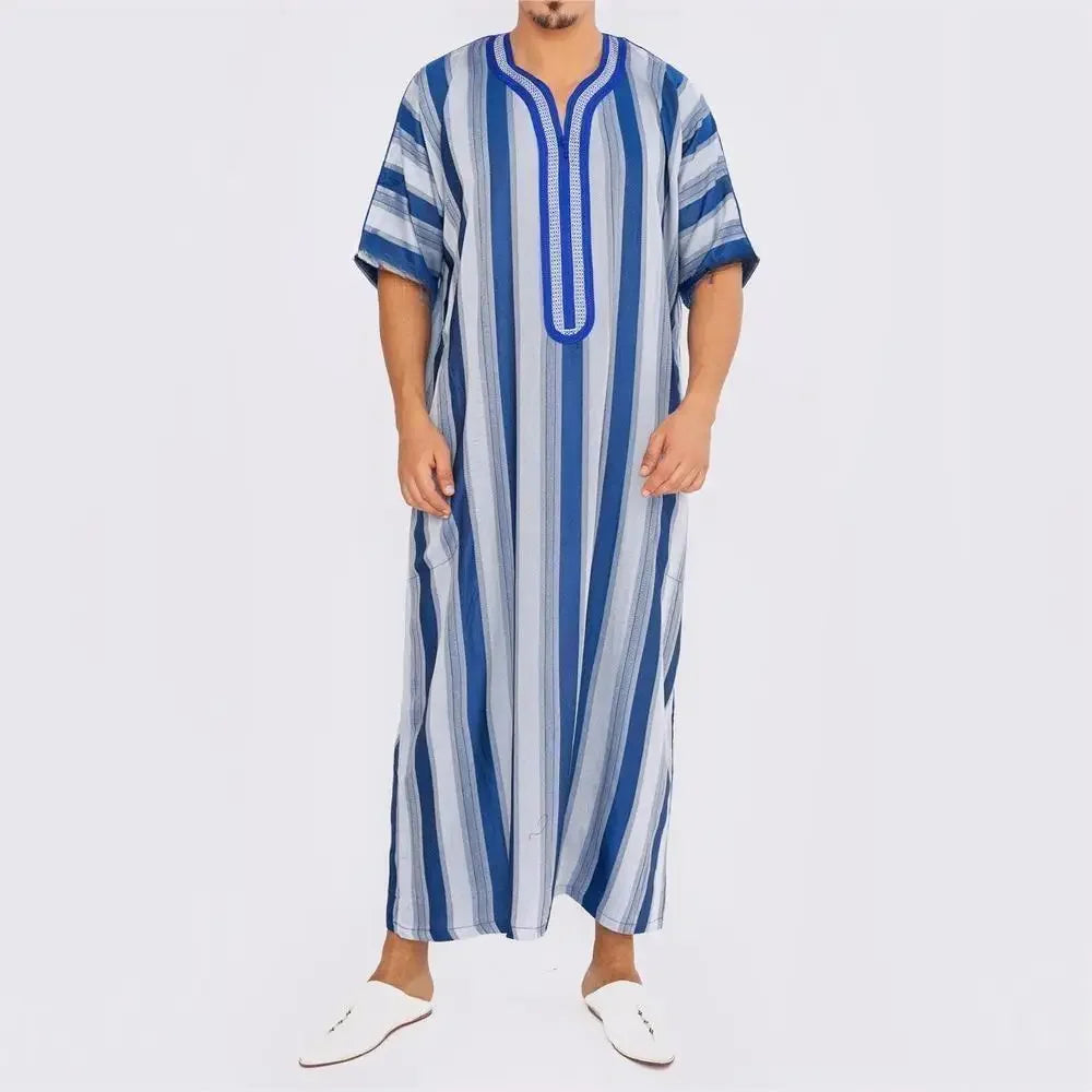 New 2025 Islam Muslim Men Clothing Loose Jubba Thobe Abaya Tenue Musulmane Pour Homme Caftan Islamic Robes Pakistan Arabia Dress