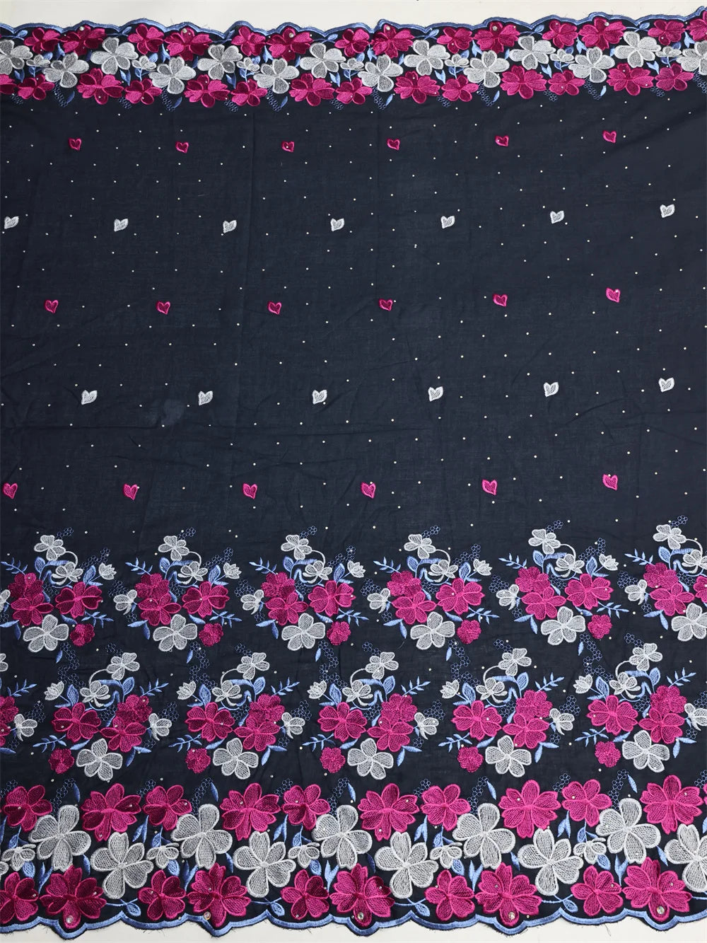 Latest 2025 High Quality African Nigerian Tulle Lace Fabric Cotton Damask Guipure Formal Prom Party Gown Dress 5Yards