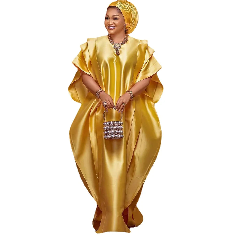 Nigeria Ladies Caftan Dress African Dresses for Women 2022 Traditional Loose Abaya Musulman Boubou Robe Africaine Femme Clothes