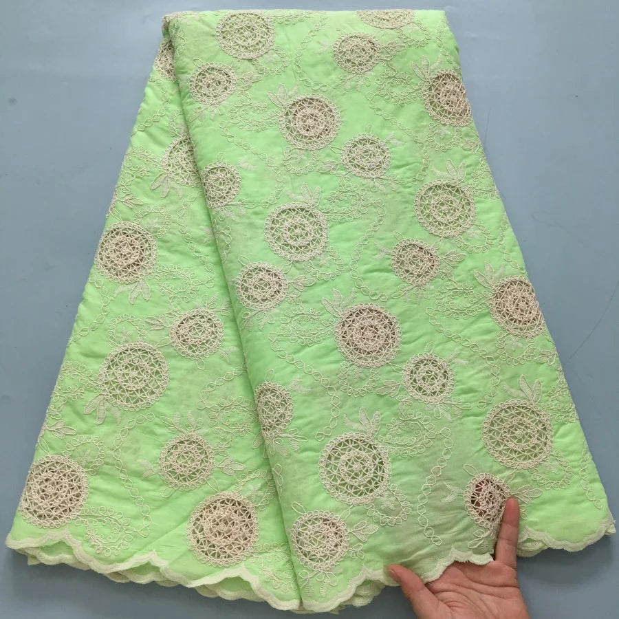 Blush Pink Swiss Voile Lace Fabric | Delicate White Rosette Bouquets & Filigree Tendrils | Petal-Hem Luxury Couture  S4371