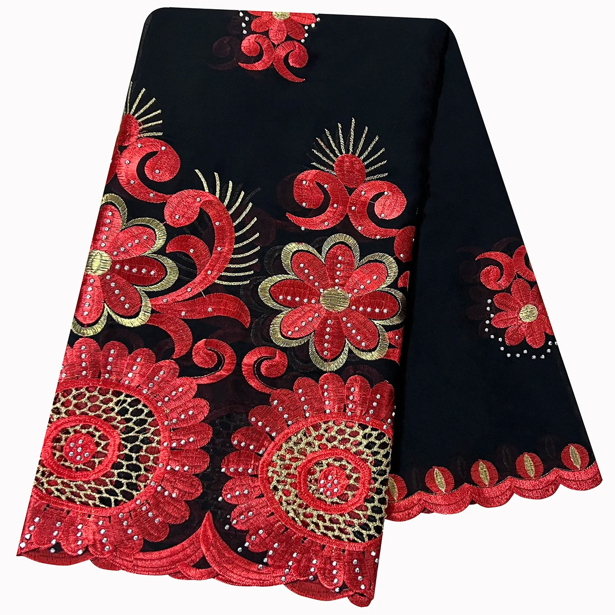 2024 Latest Hot Sales 100% Cotton Big Size Scarf African Women Hijab Scarf Hollow Out Embrodiery Muslim Scarf On Wholesale Price