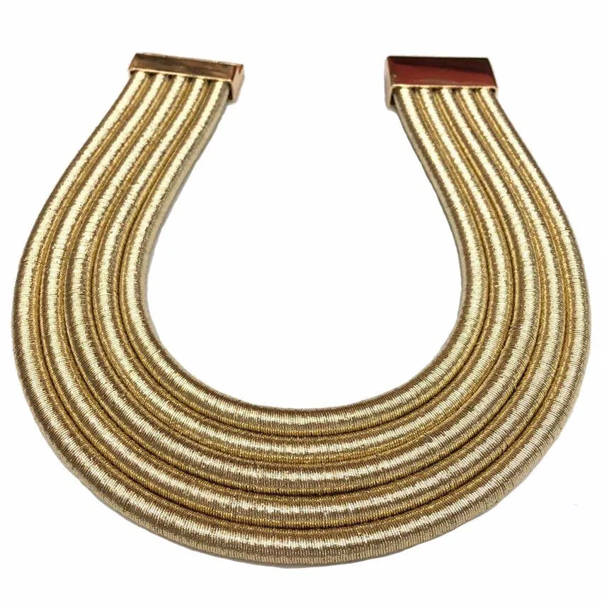 KDLUN African Bib Torques Chokers Necklaces For Women Statement Metal Geometric Collar Necklace Indian Jewelry Boho Design