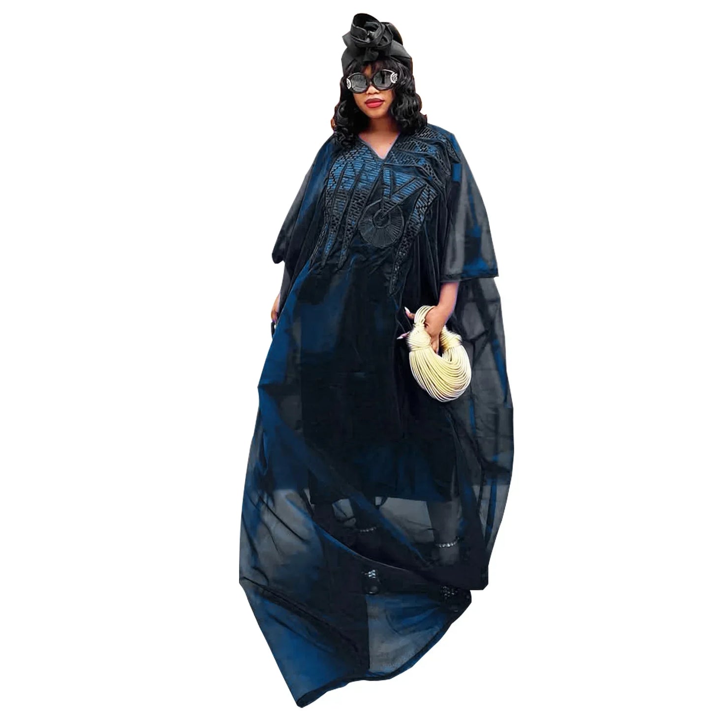 African Attire For Women Abaya Embroidery Plus Size Elegant Party Church Dress