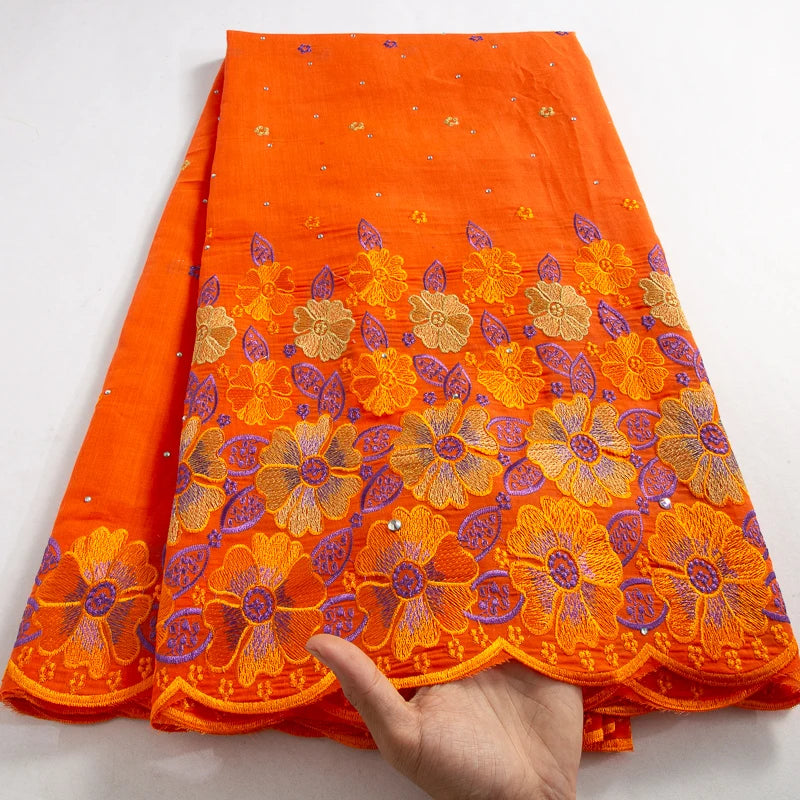 Lafaya Lace Fabric Embroidered Cotton Lace Fabric High Quality African Lace Fabric African Dress for Women