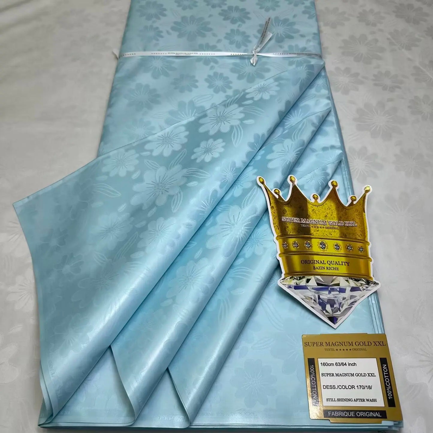 5 Meters Perfumed African Bazin Brocade Fabrics for Dress 100% Cotton Team Bazin Riche Brode Jacquard Material for Clothes 16A91