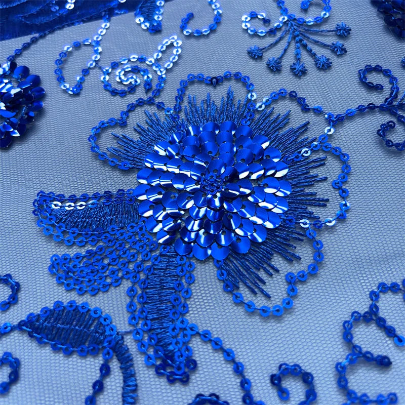 For Sewing Luxury Midi Party Dresses French Tulle Mesh Lace Newest Design African Nigerian Embroidered Lace Fabric,2.5yards 3846