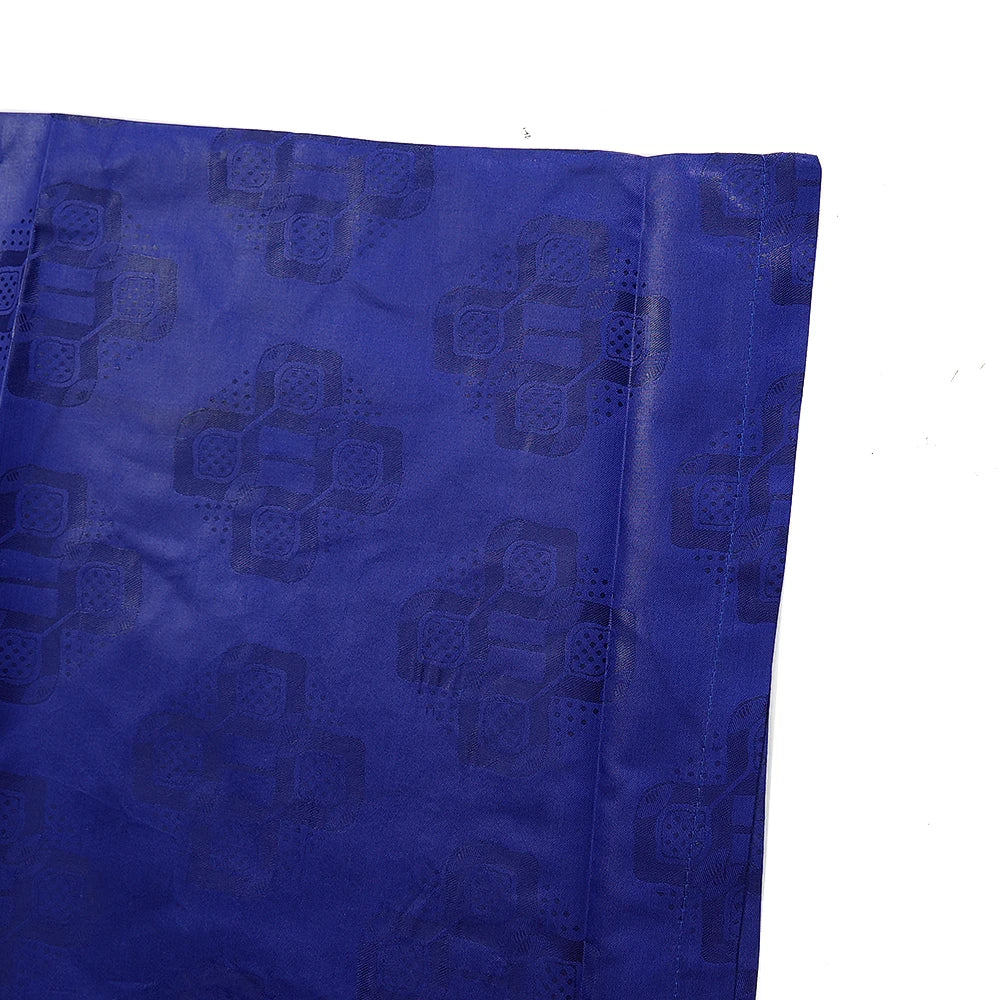 H&D African Clothing Traditional 3PCS African Outfit For Man Blue Bazin Riche Agbada Embroidered Wedding Party Robe Plus Size