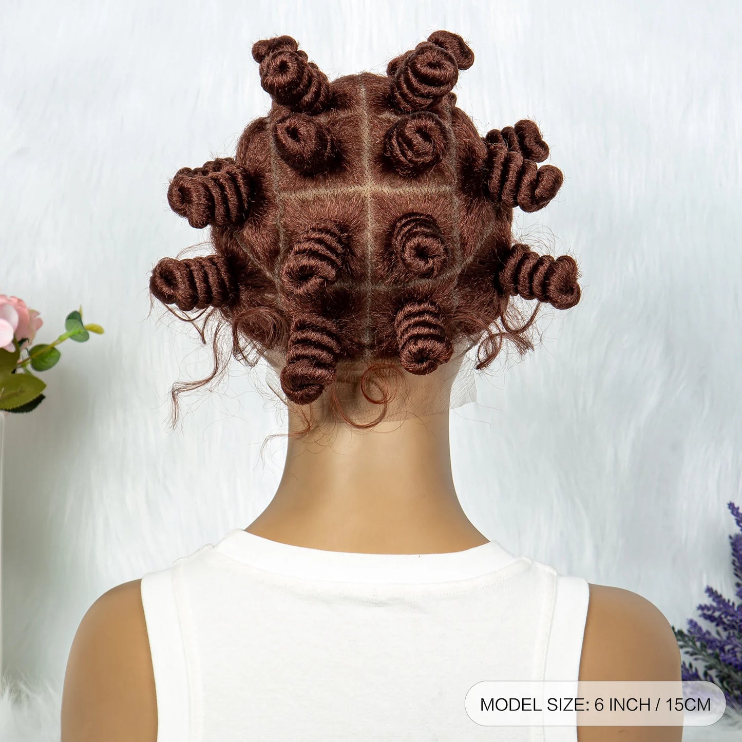 Knotless Braids Wig Synthetic Box Braided Hair Twist Braided Buns Wig Full Lace African Braiding Hair For Black Women