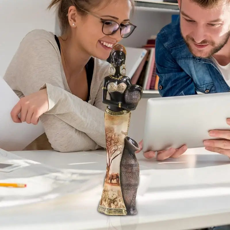 African Figurines Home Decor African Statues And Sculptures Elegant African Art Piece Home Sophisticated African Decor Chic