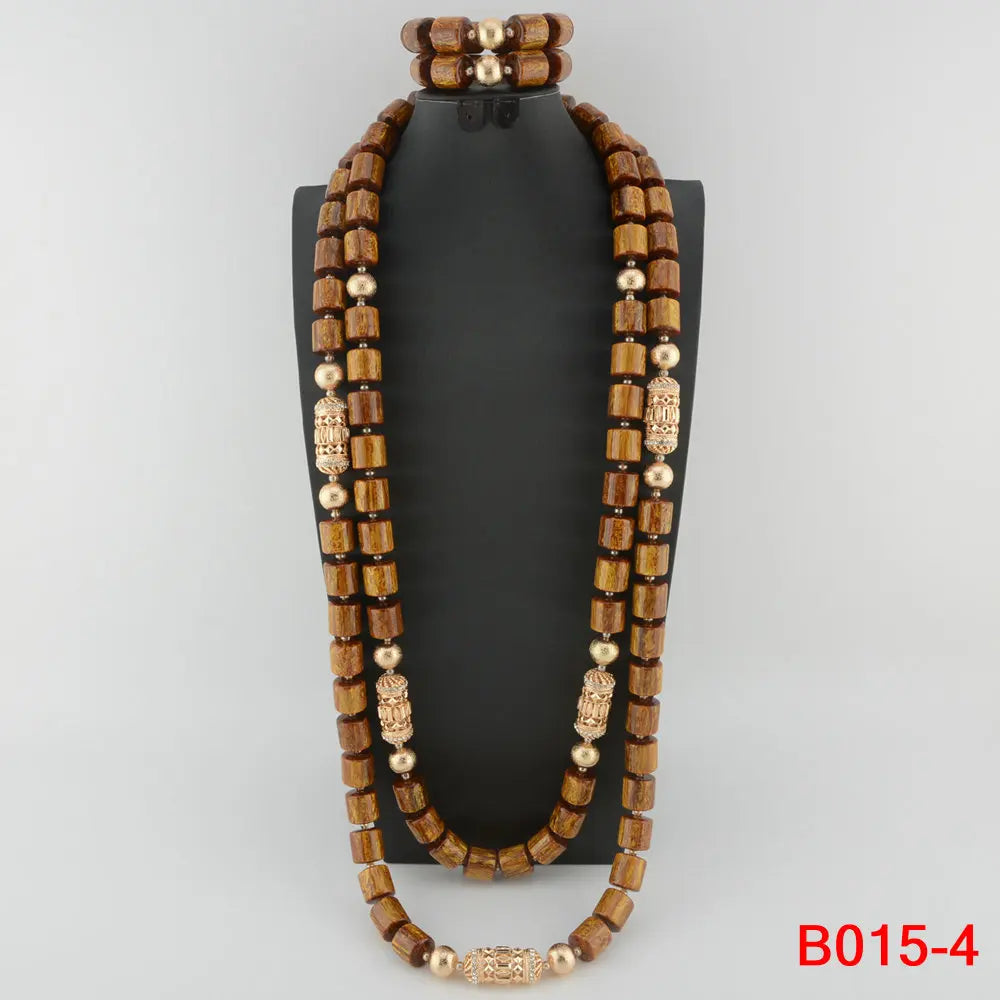 African Beads Wedding Necklace Set Artificial Coral Beads Jewelry Set Wholesale Nigeria Bride Wedding