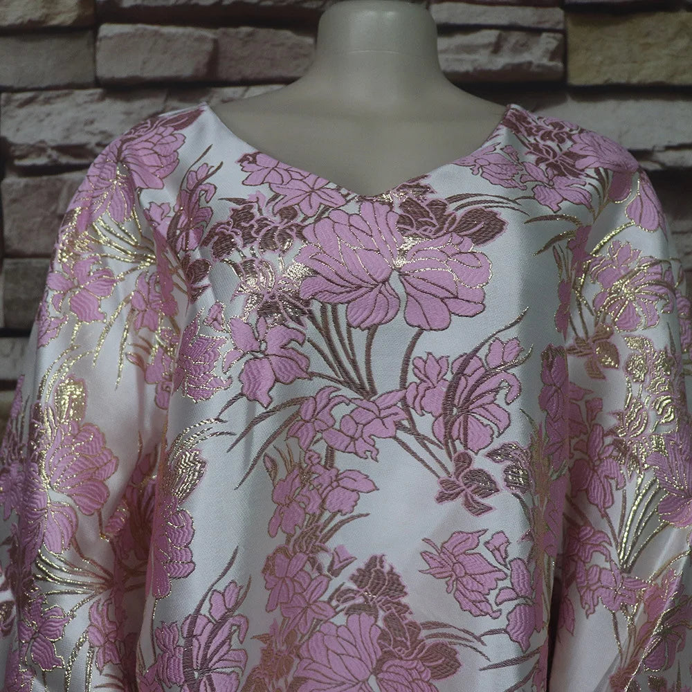 African Dresses for Women 2024 Muslim Fashion Boubou Dashiki Traditional Africa Clothes Ankara Outfits Evening Gown With Headtie