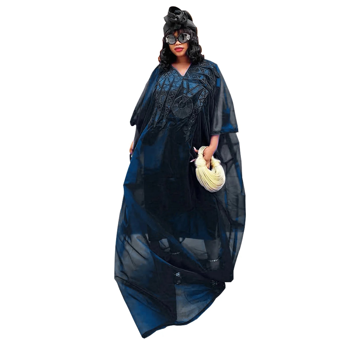 African Attire For Women Abaya Embroidery Plus Size Elegant Party Church Dress