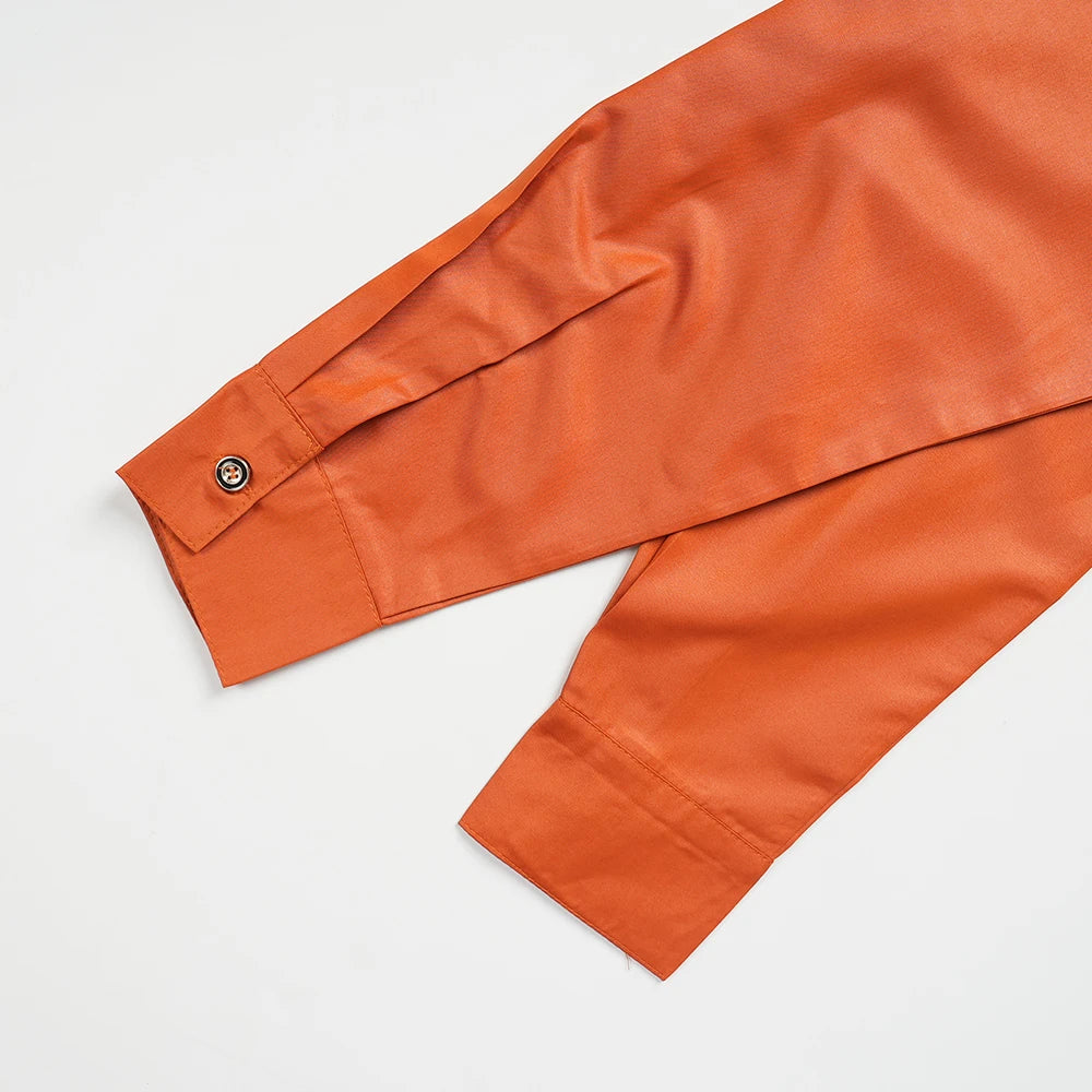 MD 2025 African Boubou Men Agbada 3 pieces Set Orange Dashiki Mens Shirt Pants Suit Embroidered Clothes Wedding Tops Pants Suit