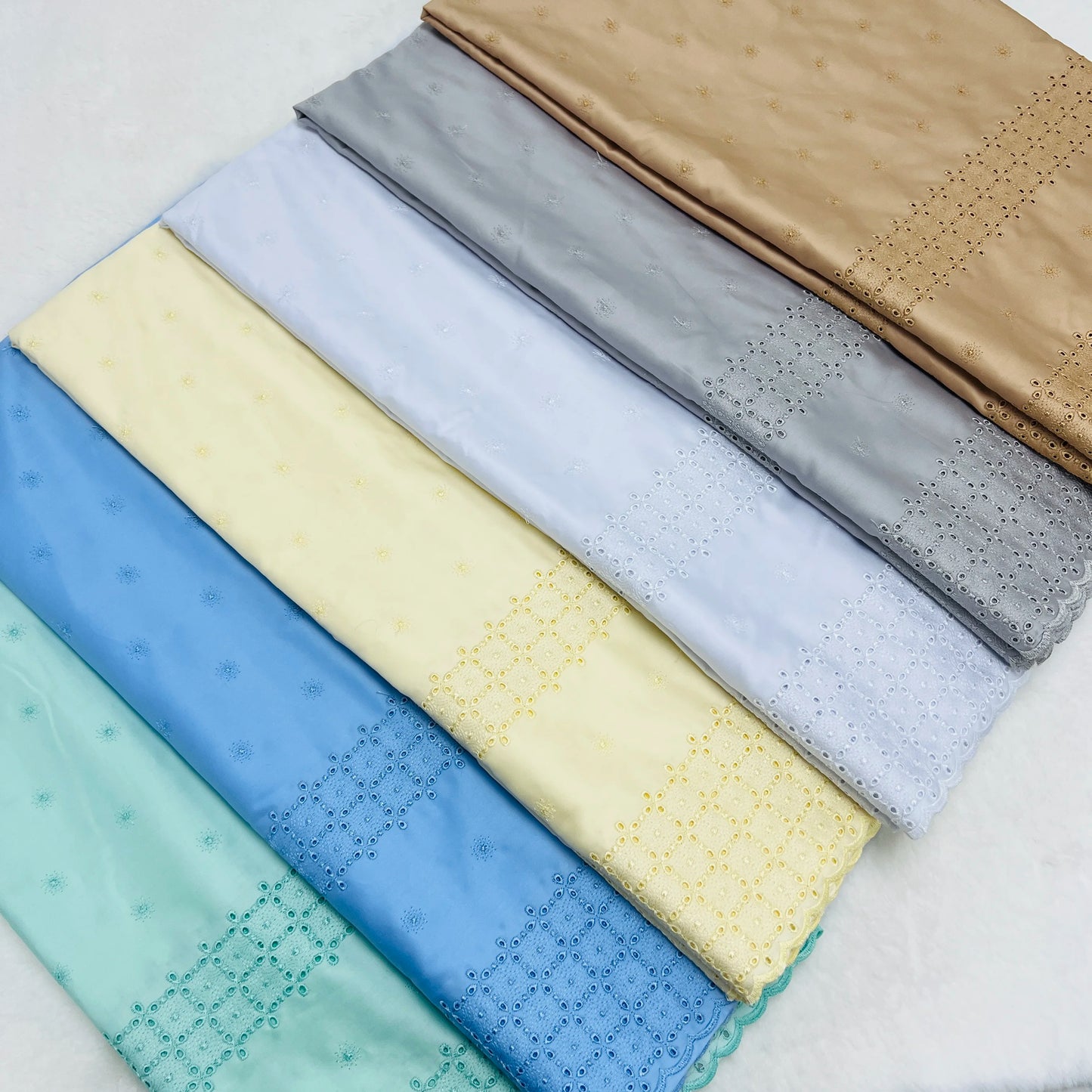 5 Yards High-end African Momen/Men Lace Fabric Tribute Silk Lace Swiss 100% Cotton Lace In Switzerland Fabric For Dress TV1219-3