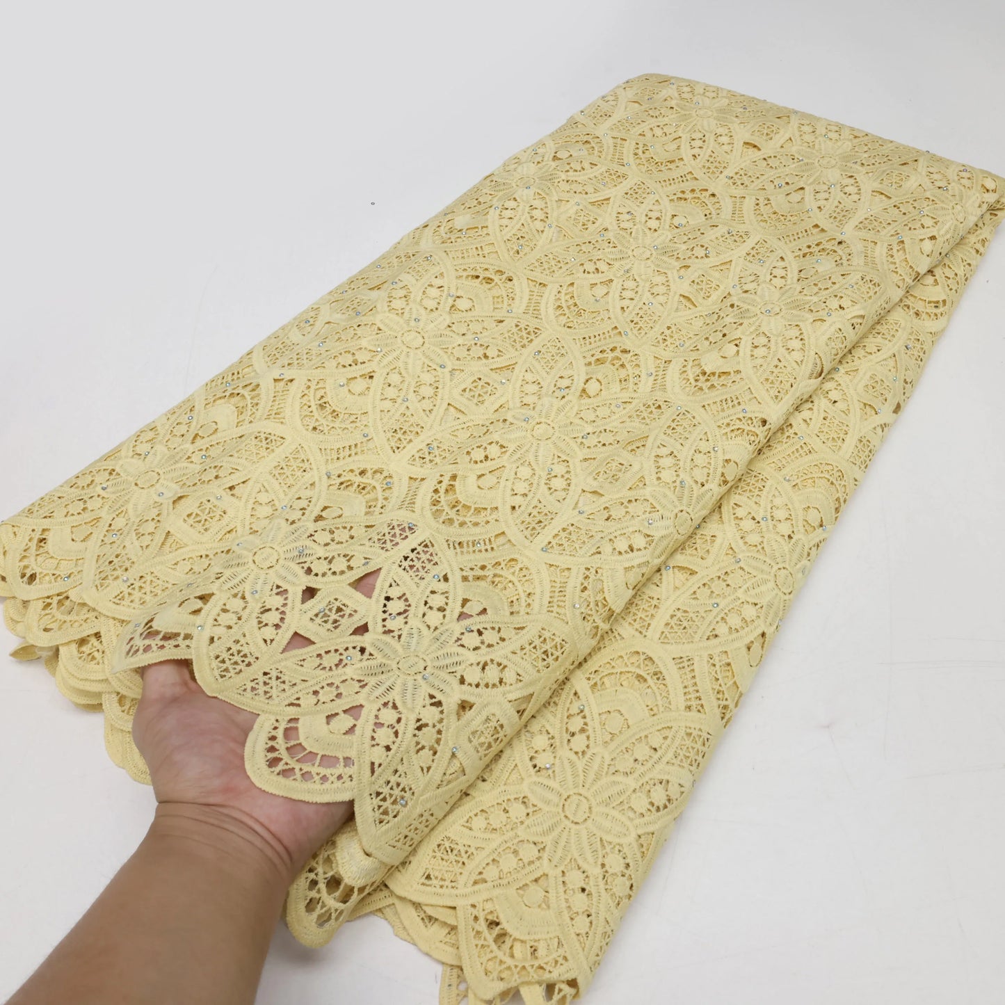 High Quality African Nigerian French Tulle Lace Fabric For Sewing Embroidery Dress Milk Silk Voile Wedding Party 5Yards