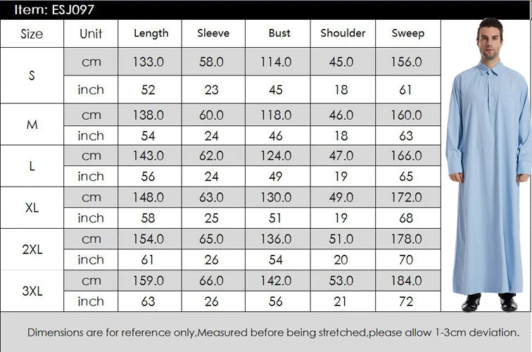 New Islamic Muslim Men Clothing Loose Jubba Thobe Abaya Front Zipper Musulmane Homme Caftan Maxi Robes Pakistan Arabia Dress