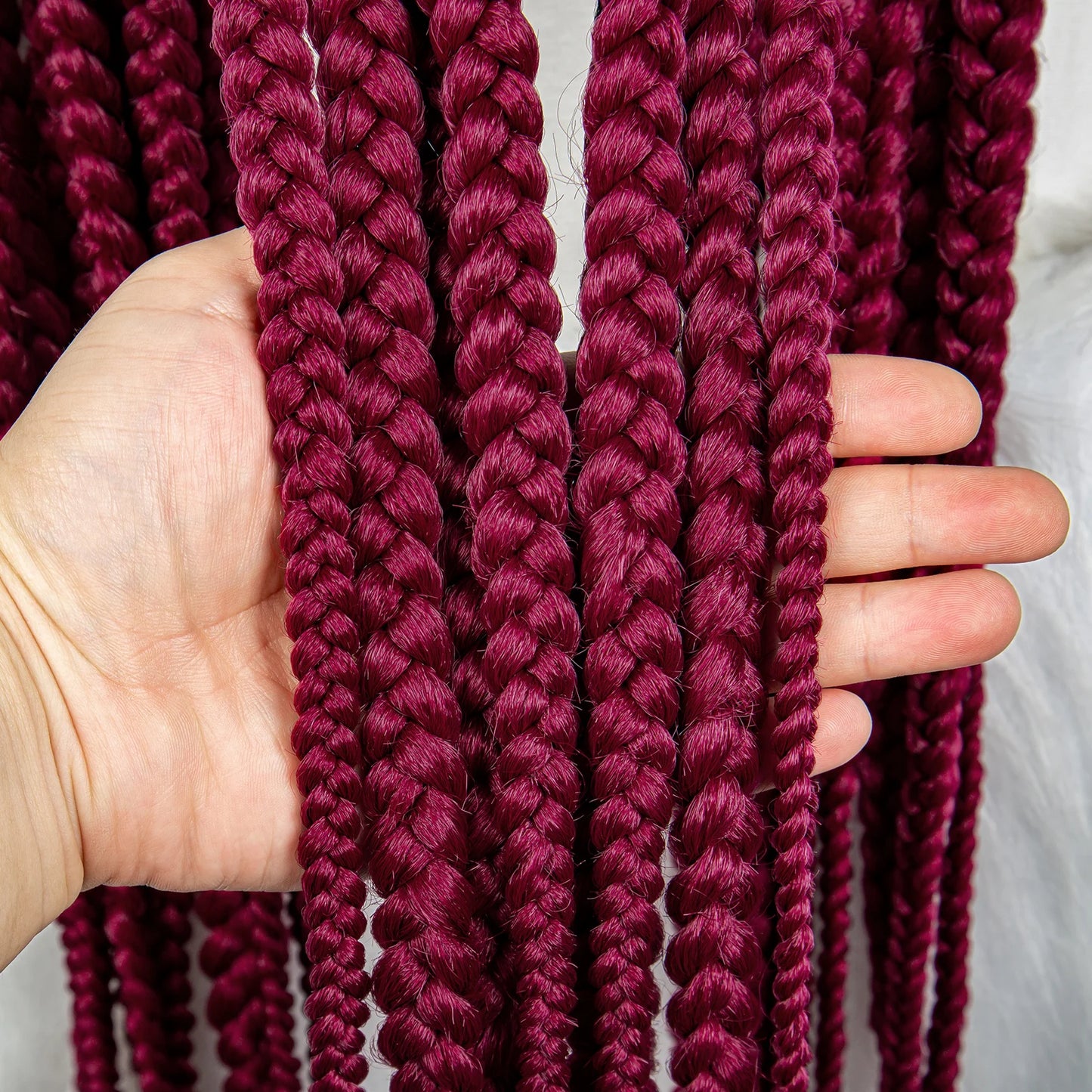 HD Full Lace Braided Wigs for Black Women Box Braids Synthetic Lace Front Wig Big Square Knotless Box Braids With Baby Hair