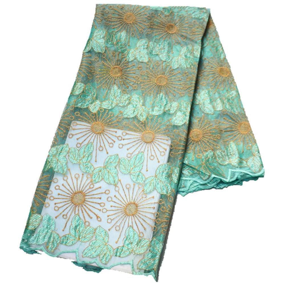 White And Black Lace Fabric Hot Selling African Tulle Lace Fabric 5 Yards Nigerian Lace For Wwomen Dress