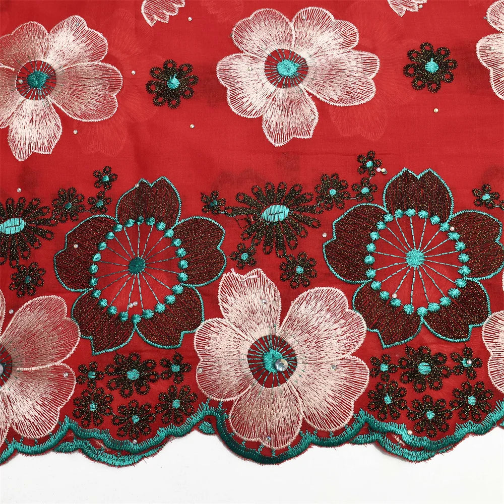 African Cotton Lace Fabric Swiss Voile Lace In Switzerland Hot Sale Nigerian Lace Fabric For Sewing Women Evening Party Dresses