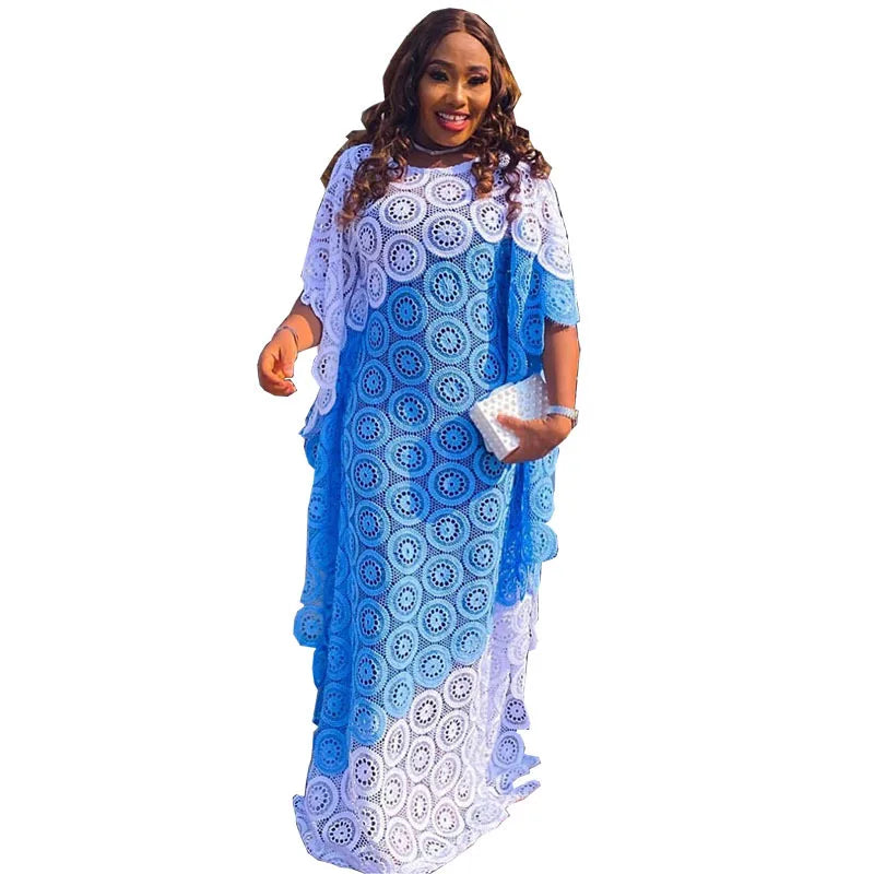 African Party Dresses for Women Elegant Lace Africa Clothing New Muslim Fashion Abayas Dashiki Robe Kaftan Long Maxi Dress 2023