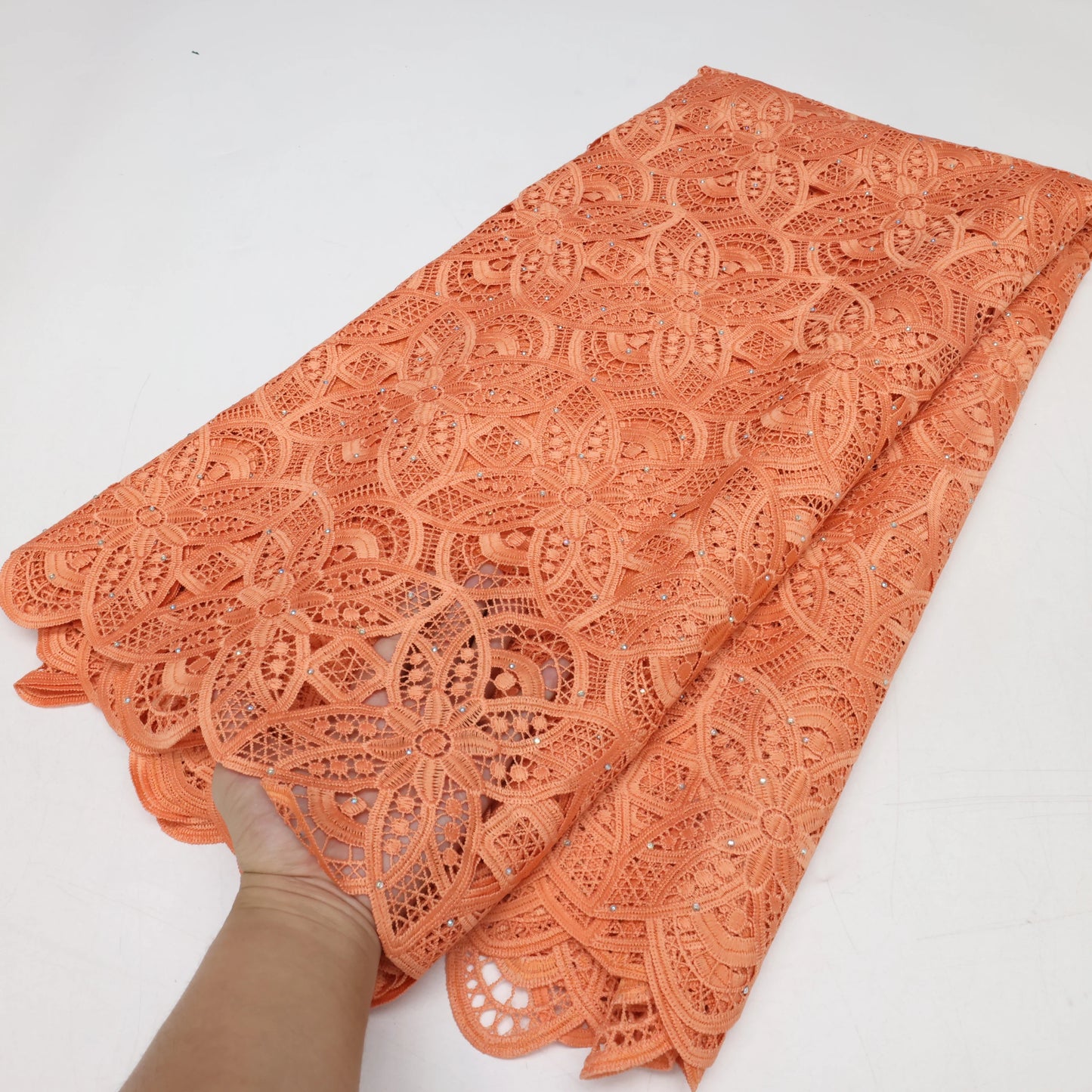 High Quality African Nigerian French Tulle Lace Fabric For Sewing Embroidery Dress Milk Silk Voile Wedding Party 5Yards