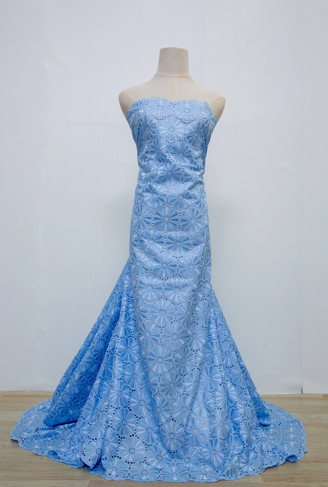 Nigerian Swiss Voile Cotton Fabric Lace African Lace Fabric with Stones Evening Party Dresses For Women High Quality2.5yards4200