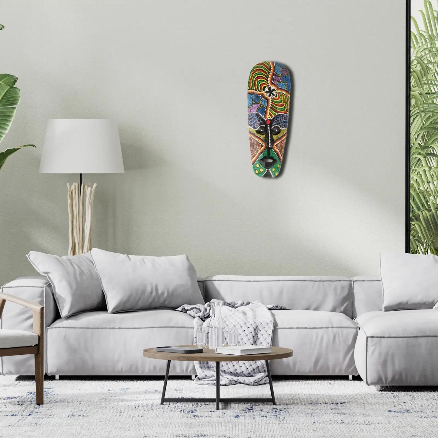 African Mask Wall Hanging decor African style walls Hanging Wooden African Mask