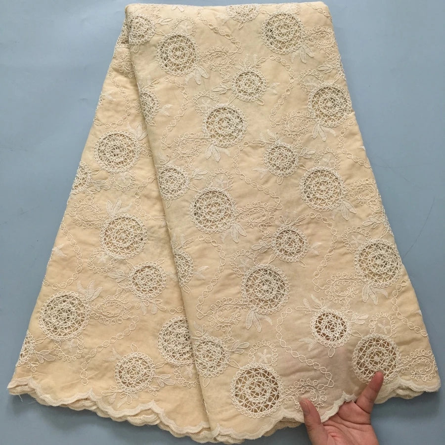 Blush Pink Swiss Voile Lace Fabric | Delicate White Rosette Bouquets & Filigree Tendrils | Petal-Hem Luxury Couture  S4371