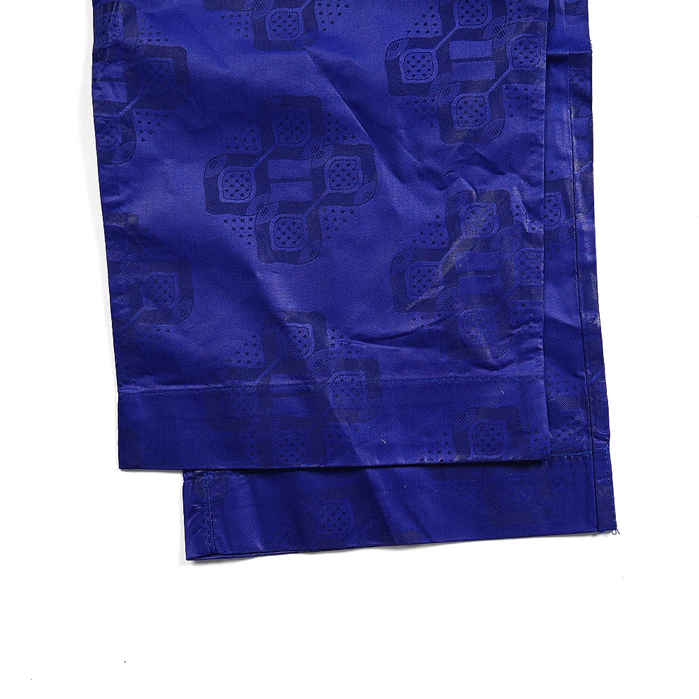 H&D African Clothing Traditional 3PCS African Outfit For Man Blue Bazin Riche Agbada Embroidered Wedding Party Robe Plus Size