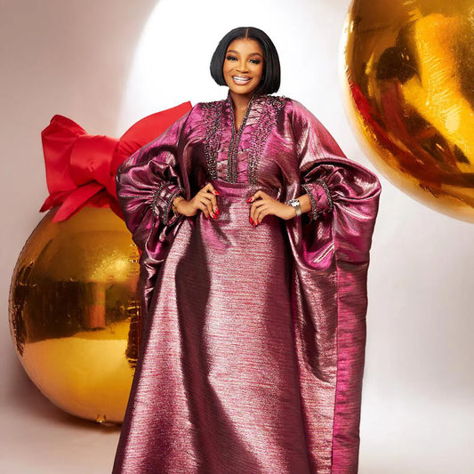 fashion turkey dresses for woman luxury elegant 2025 V-neck rhinestones dresses for church boubou  african dresses