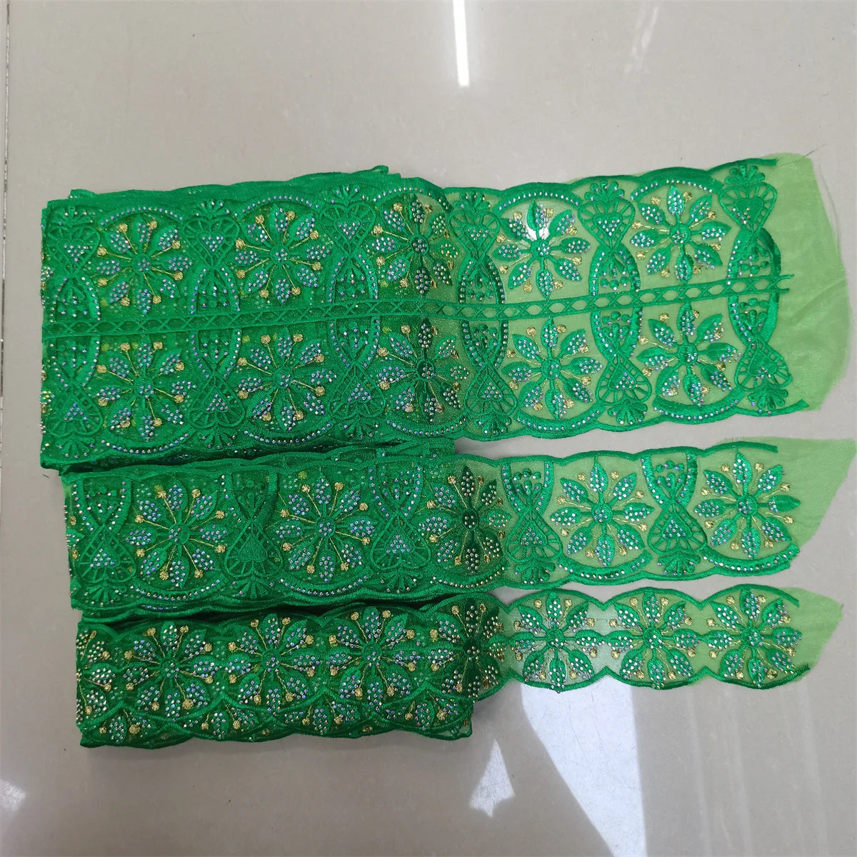 15 yards Width (16cm) Swiss Sequins Lace Trim Elastic Lingerie Sewing Craft DIY Apparel Fabric Wedding Garment Accessory M1229-1