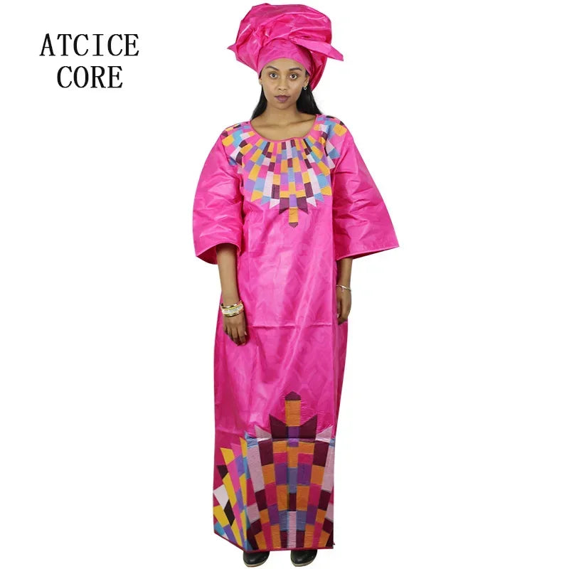 African Dresses For Women Fashion Design New African Bazin Riche Embroidery Design Dress
