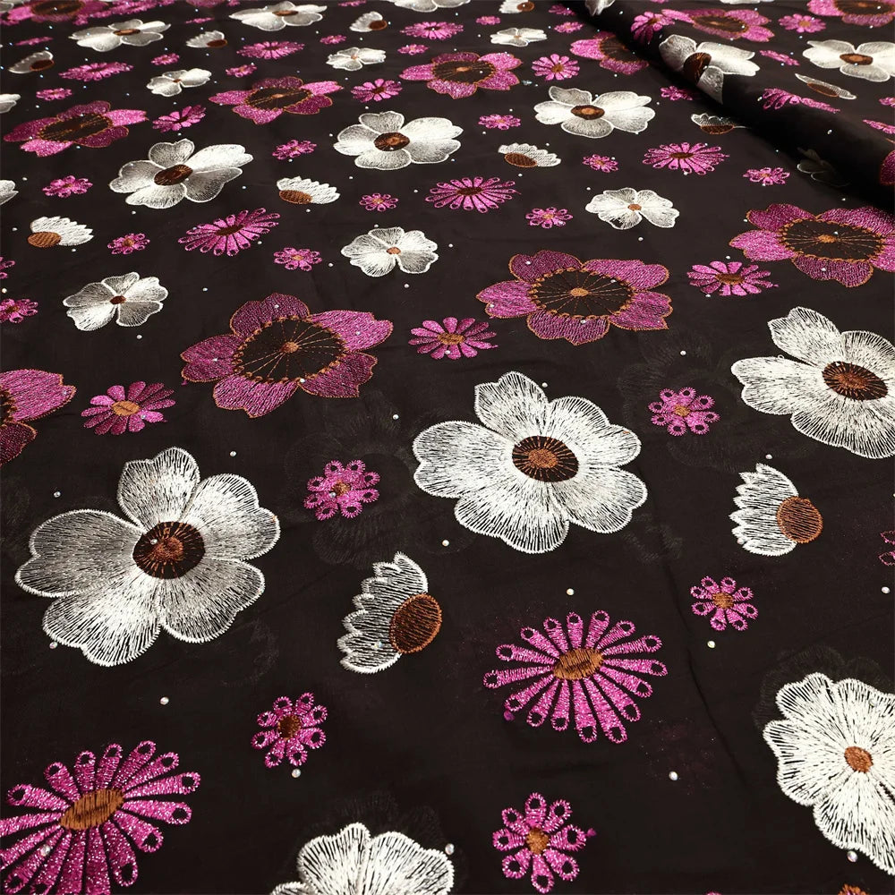 African Cotton Lace Fabric Swiss Voile Lace In Switzerland Hot Sale Nigerian Lace Fabric For Sewing Women Evening Party Dresses