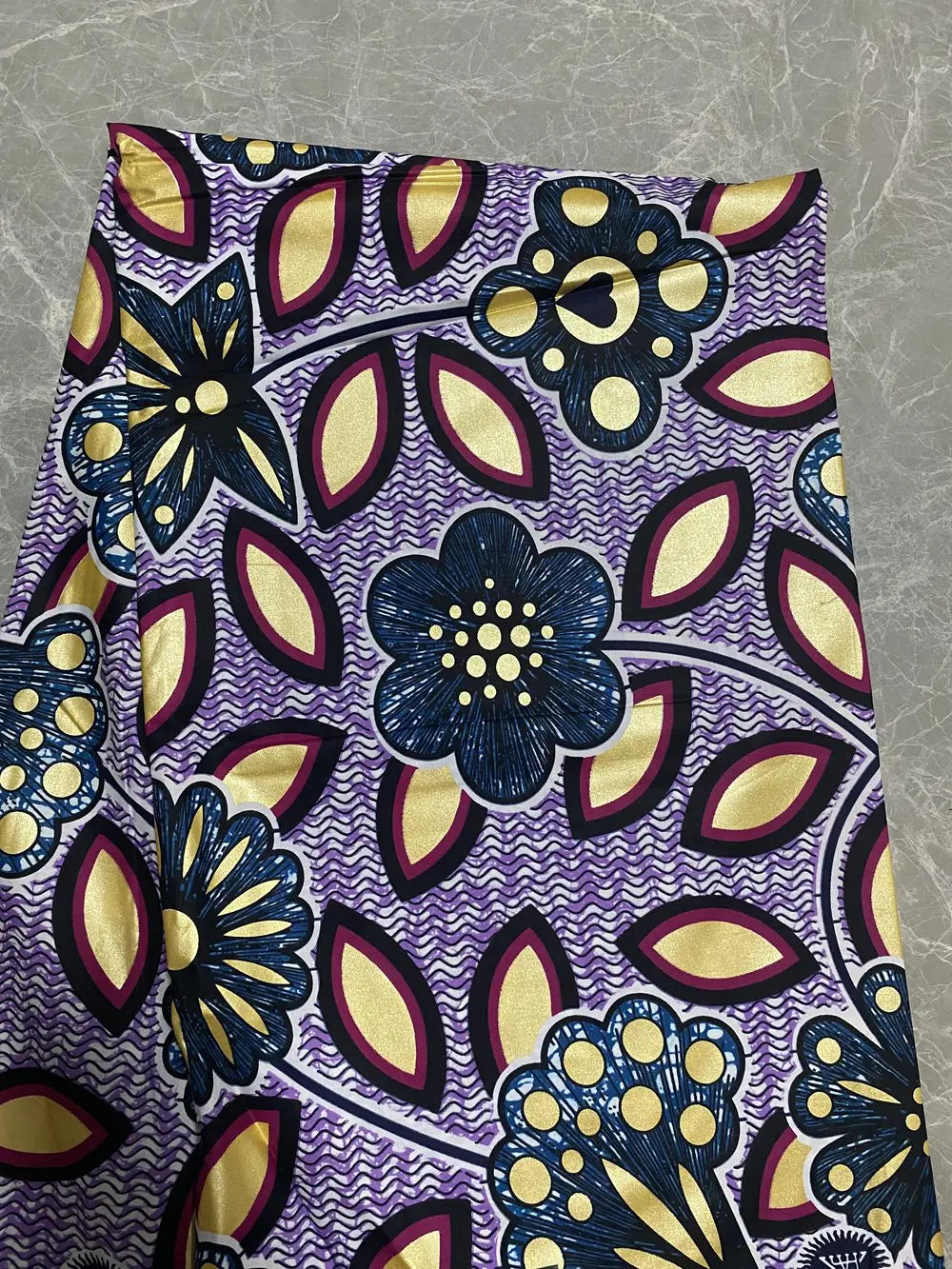 Soft Stuff Cotton Material African Wax Fabric Ankara Golden Printed Kente Super Good Quality Shine New For Sew Wedding Dress