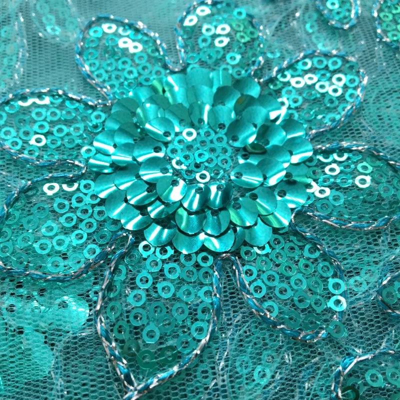 African Green Sequins Mesh Woman Lace Fabric High Quality 2025 Nigerian French Net Lace for Sewing Wedding Dresses 3735