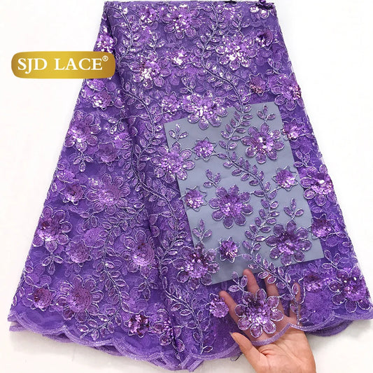 African Green Sequins Mesh Woman Lace Fabric High Quality 2025 Nigerian French Net Lace for Sewing Wedding Dresses 3735