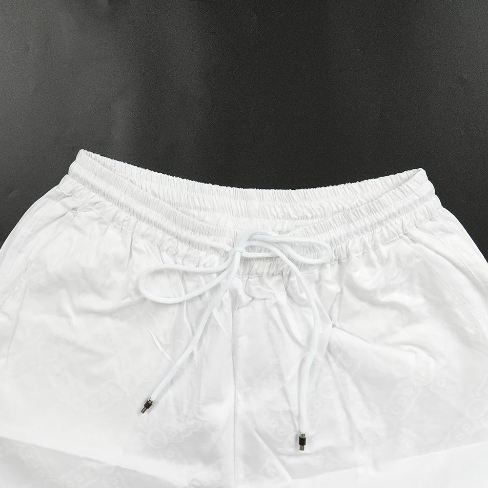 African Clothes Embroidery Bazin Riche Bubu Gown For Men Church Party Wedding Thobe 3 PC Top and Pants White Suit Set Daily Wear