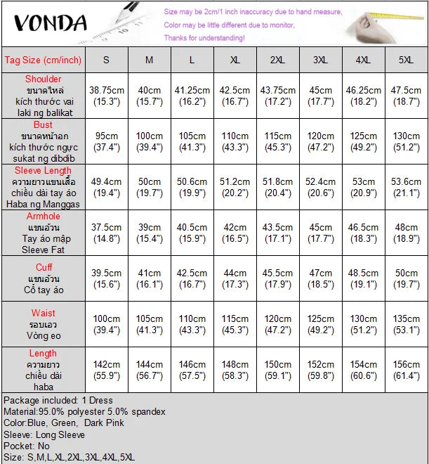 Women Floral Printed Maxi Dress 2025 VONDA Autumn Long Sleeve Loose Long Robe Bohemian Vestidos Oversize V-neck Sundress Baggy