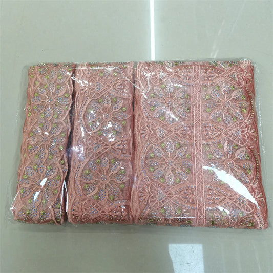 15 yards Width (16cm) Swiss Sequins Lace Trim Elastic Lingerie Sewing Craft DIY Apparel Fabric Wedding Garment Accessory M1229-1