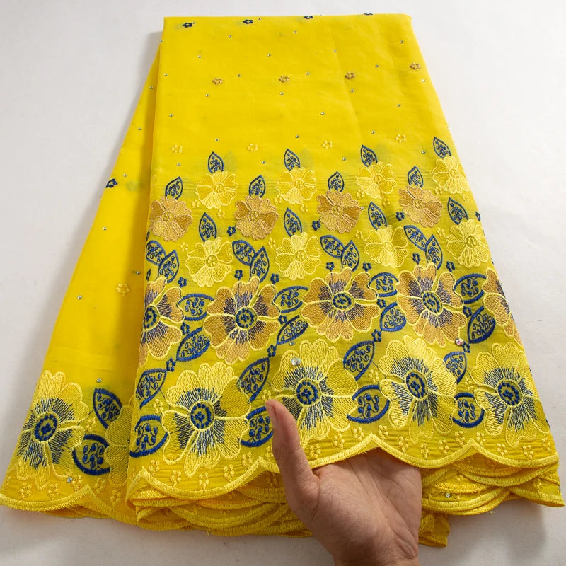 Lafaya Lace Fabric Embroidered Cotton Lace Fabric High Quality African Lace Fabric African Dress for Women