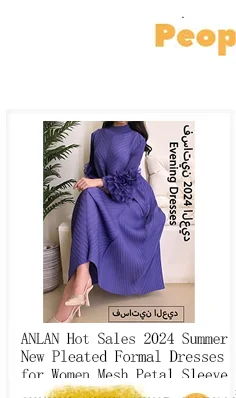 ANLAN Ruffles Pleated Dress Women V Neck Hanging Loose Style Dresses with Belt Female Elegant Clothing Spring 2025 New 2AN9083