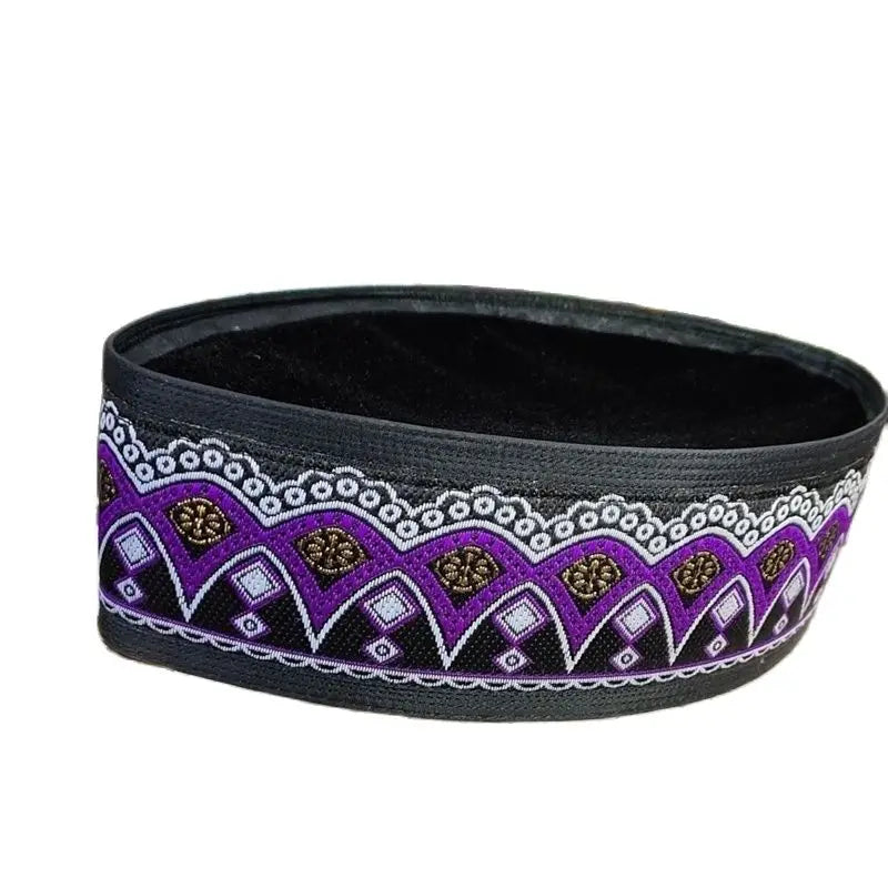 Muslim Caps For Men Clothing Tax Products Turkey Free Shipping Prayer Malaysian Boat Hat Kippa Islamic Kufi Topi Purple 03161