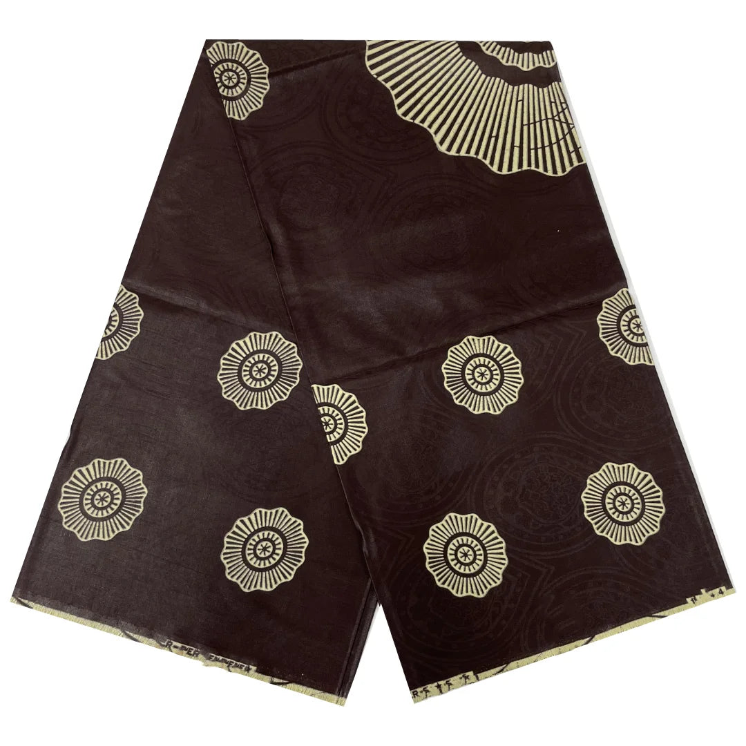 Latest Design African Jacquard Wax Print Fabric 6yards 100% Cotton    Nigeria Wax Tissu Material for Dress Sew DIY TN1126-1