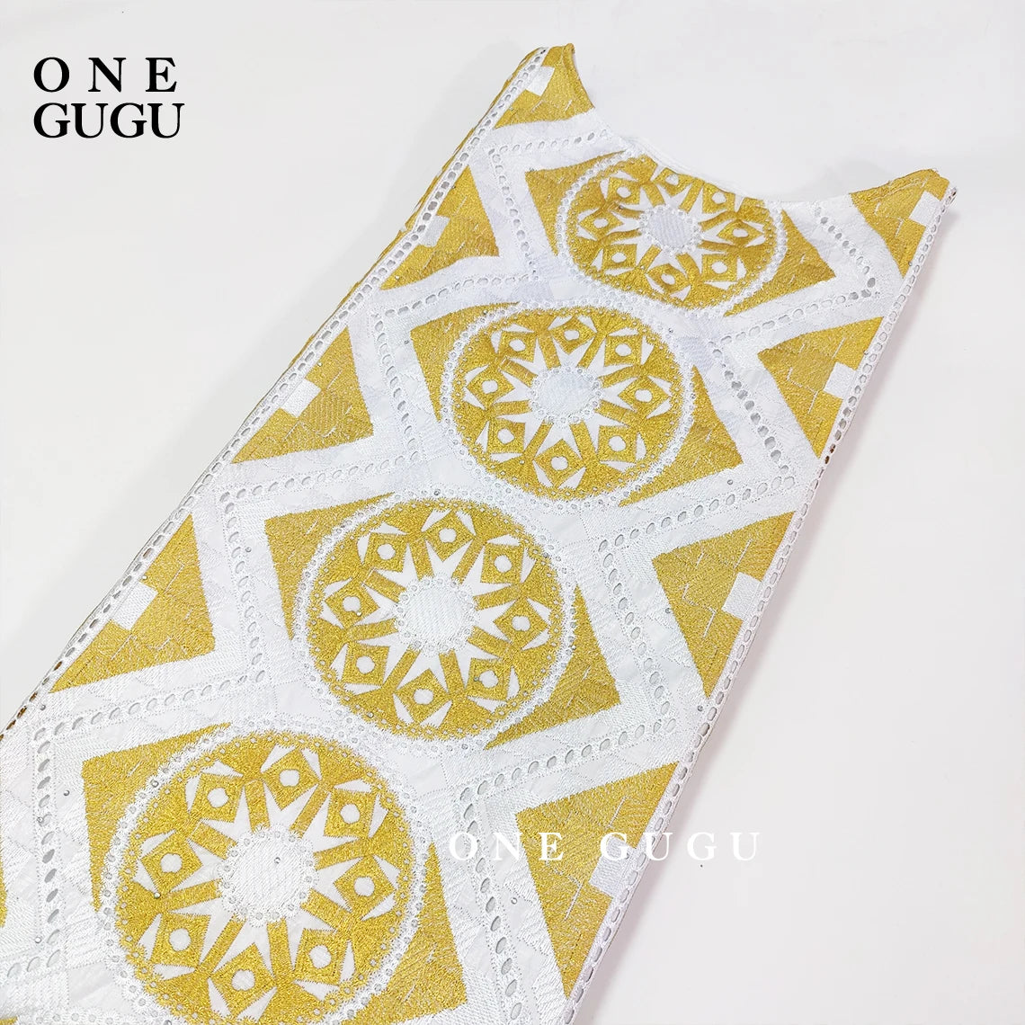 2025 Nigerian Original Bazin Dress Dashiki Gold Brocade Embroiderey Basin Clothing White Robe Wedding Party Lady Gown Dresses